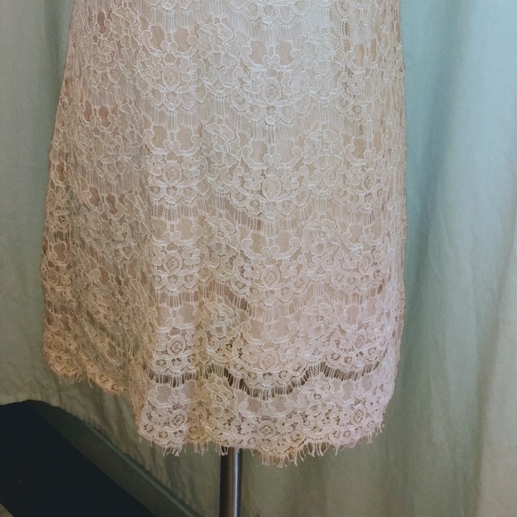 Sophia + Zeke M Dress Midi Cold Shoulder Lace Floral - Picture 3 of 7